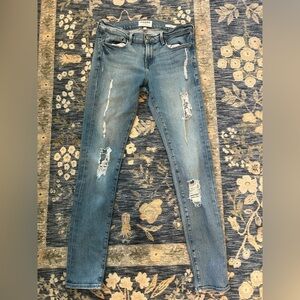 Frame Le Garcon Distressed Light Wash Jeans